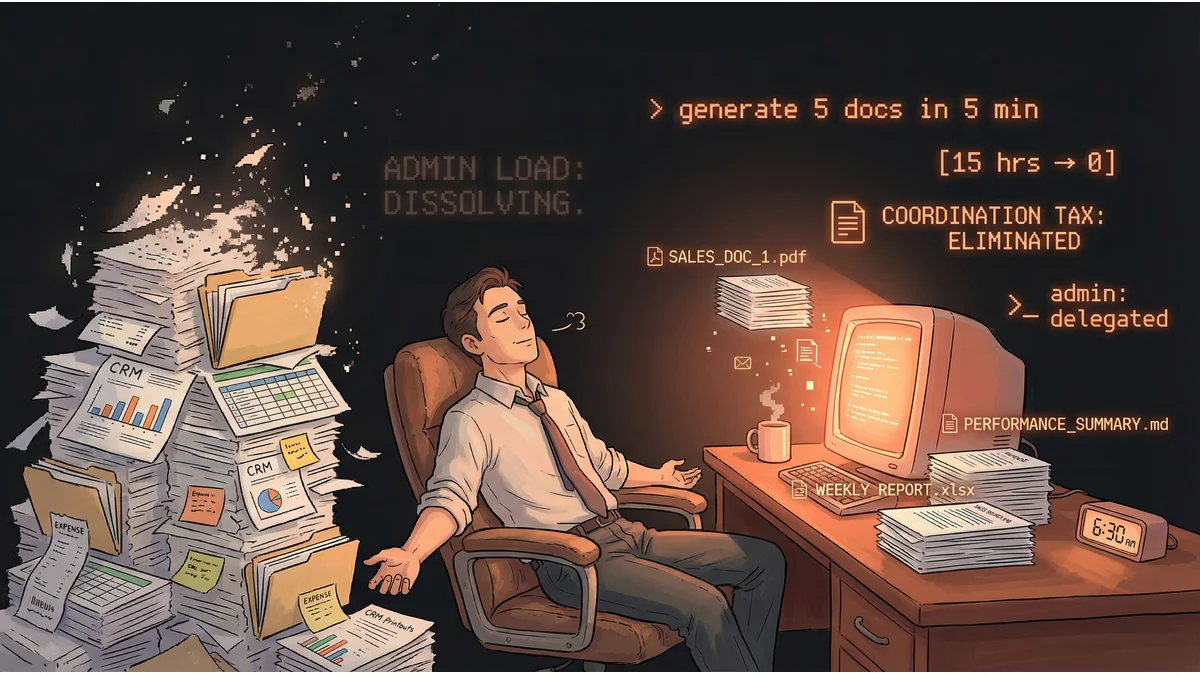 Hero image for The Admin That Disappeared: AI Takes Over Sales Busywork