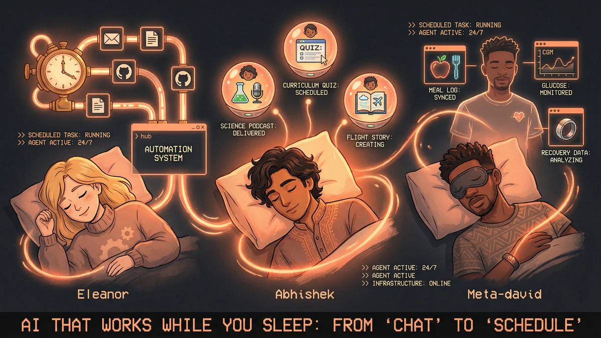 Illustration for: AI That Works While You Sleep: 3 People Who Stopped Chatting