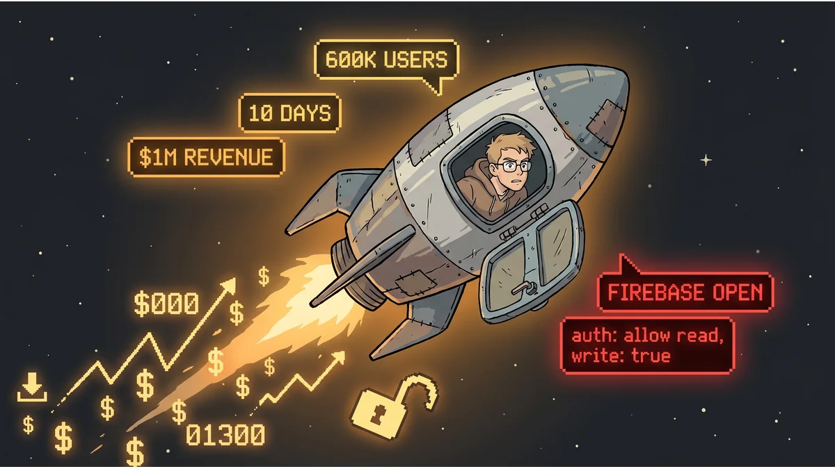 Hero image for Built in 10 Days. $1M Revenue. The Database Was Public.