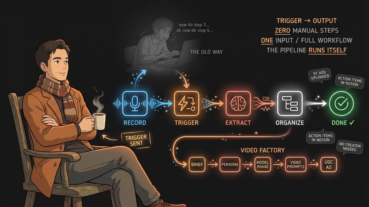 Hero image for Chained AI: 3 Pipelines That Run Without You