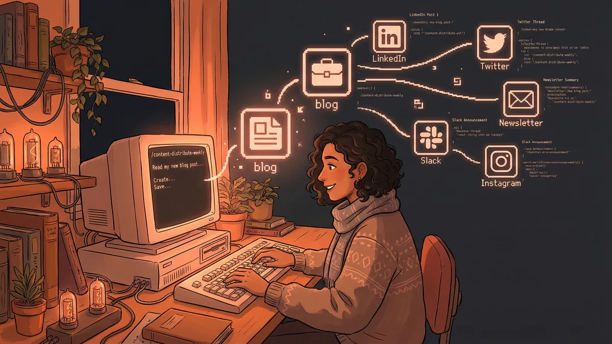 Hero image for How to Repurpose Blog Posts into 20+ Social Media Pieces with Claude Code