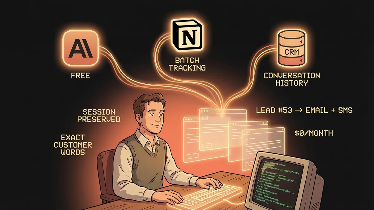 Hero image for Free Claude + Notion = $0 Sales Automation