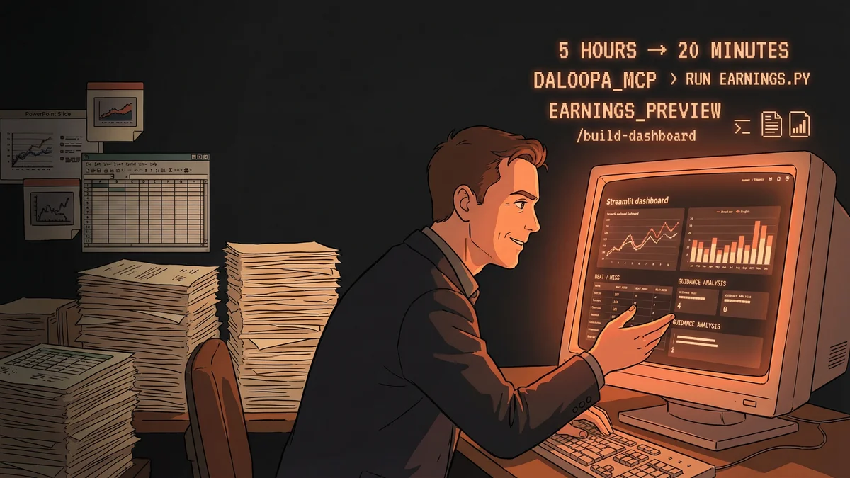 Hero image for Claude Code for Hedge Fund Research: 5 Hours to 20 Minutes