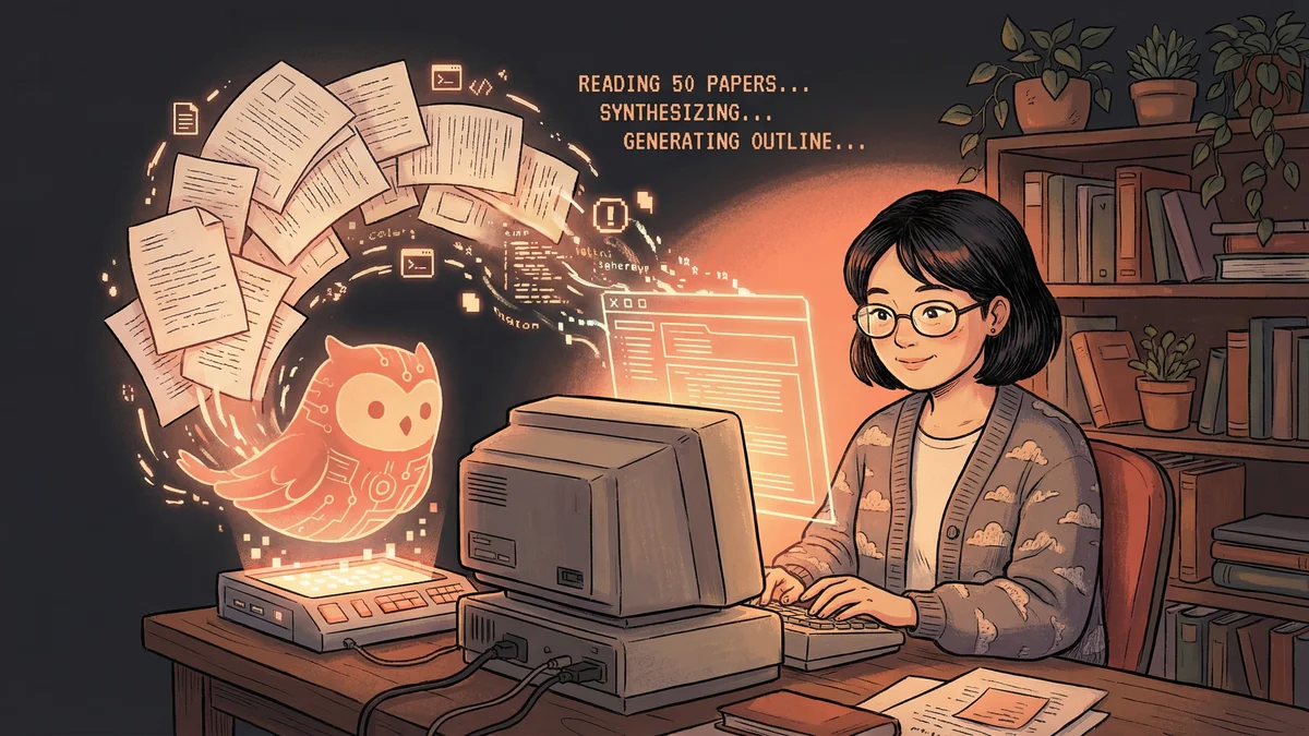 Hero image for AI Literature Review: How Claude Code Reads Academic Papers in Hours