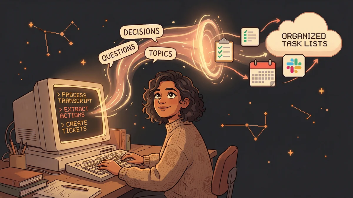 Hero image for AI Meeting Notes Automation: Turn Transcripts into Action Items with Claude Code