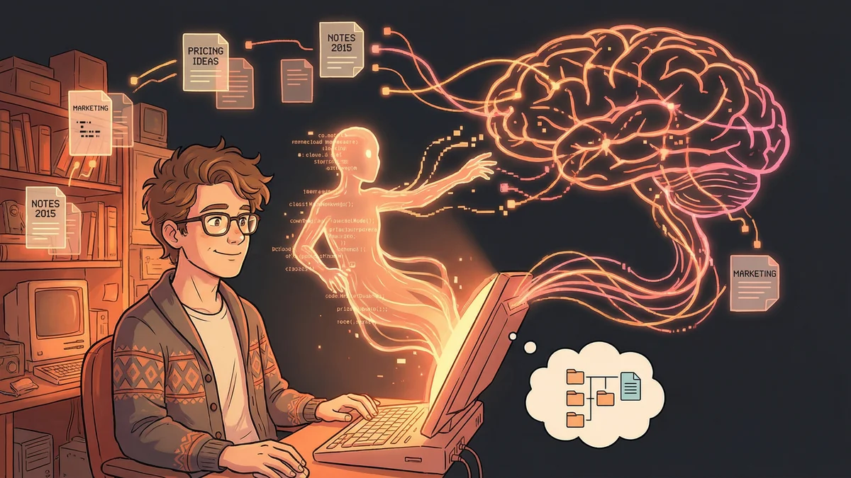 Hero image for Claude Code Second Brain: Turn Messy Notes Into Searchable Knowledge