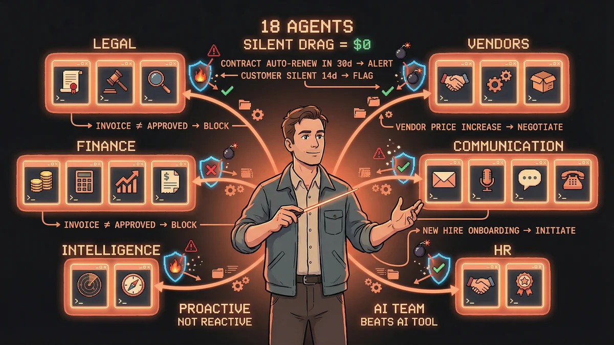 Hero image for One Person, 18 AI Employees: The Business Automation Suite