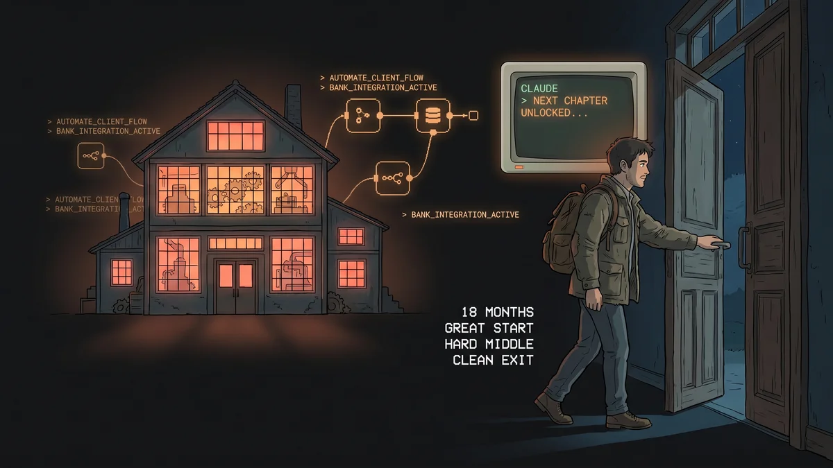 Hero image for The AI Automation Agency: Great Start, Hard Middle, Exit