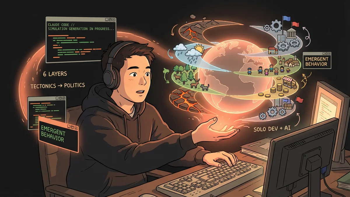 Hero image for AI Game Development: Claude Code Built a Complete Civilization Simulation with Emergent Behavior