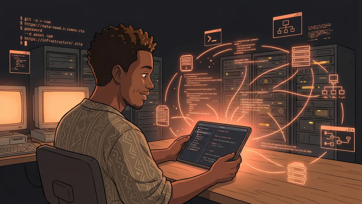 Hero image for AI Server Management: Non-Developer Manages 25 Servers with Claude Code and Markdown