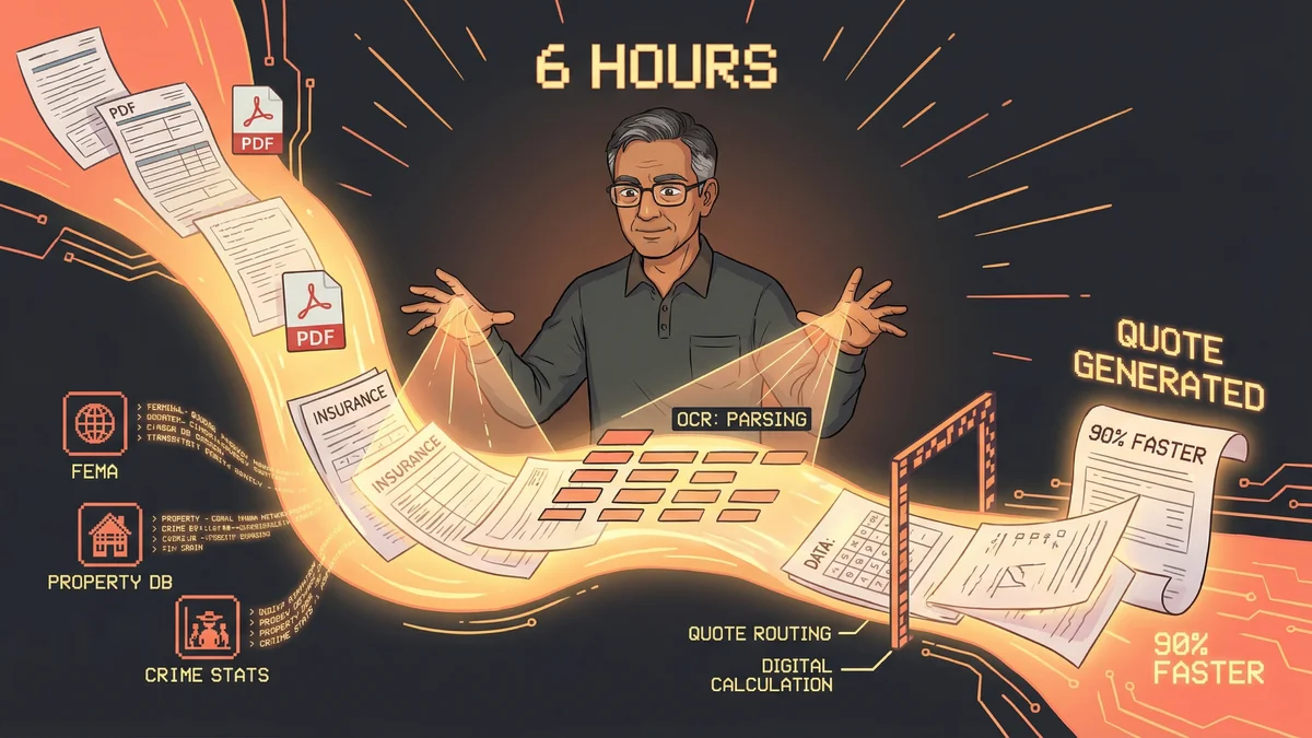 Hero image for AI Insurance Underwriting: Building a Quote Portal Prototype in 6 Hours with Claude Code