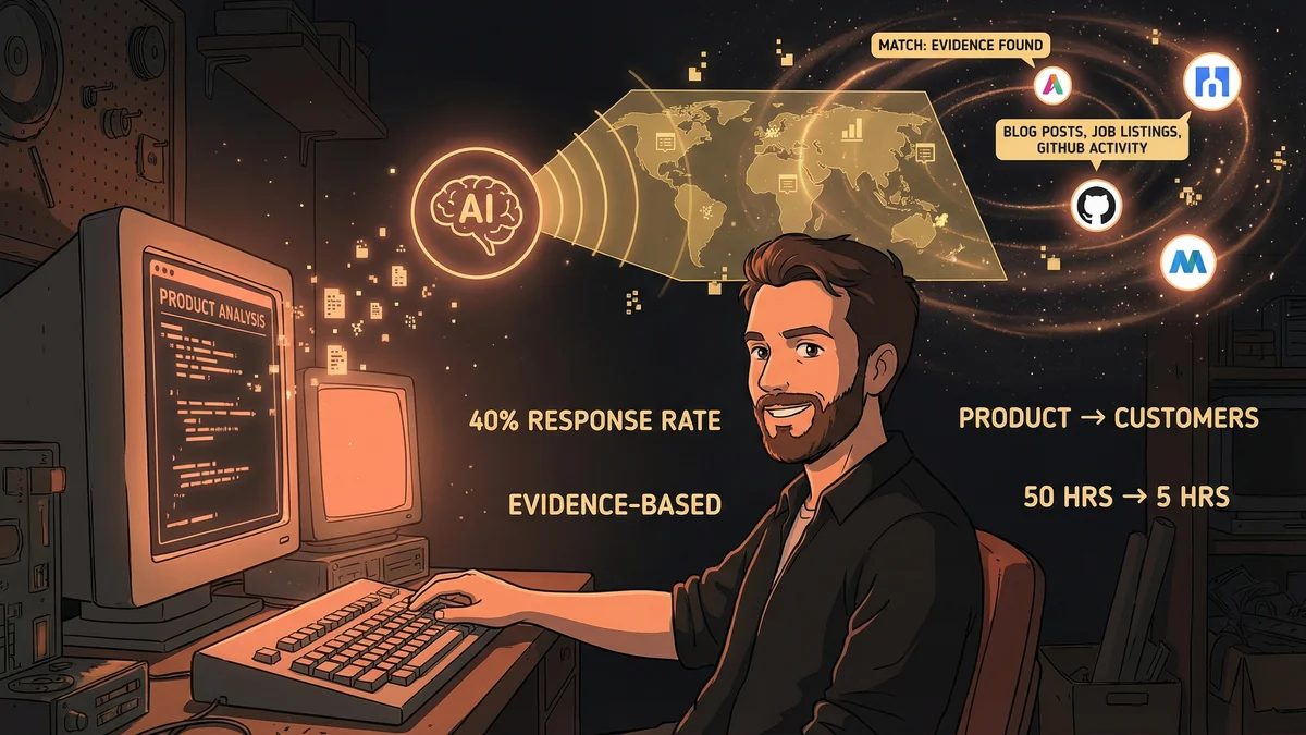 Hero image for AI Lead Generation: How Claude Code Found B2B Customers With 40% Response Rate