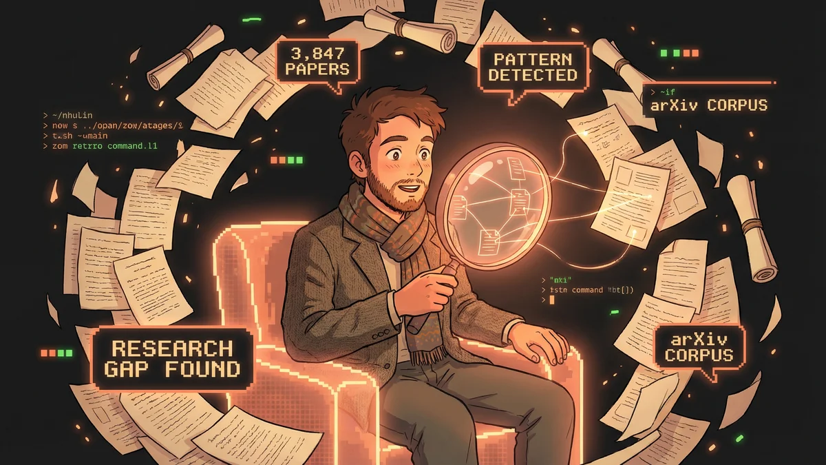 Hero image for AI Academic Research: Finding Hidden Patterns Across 3,800+ Papers