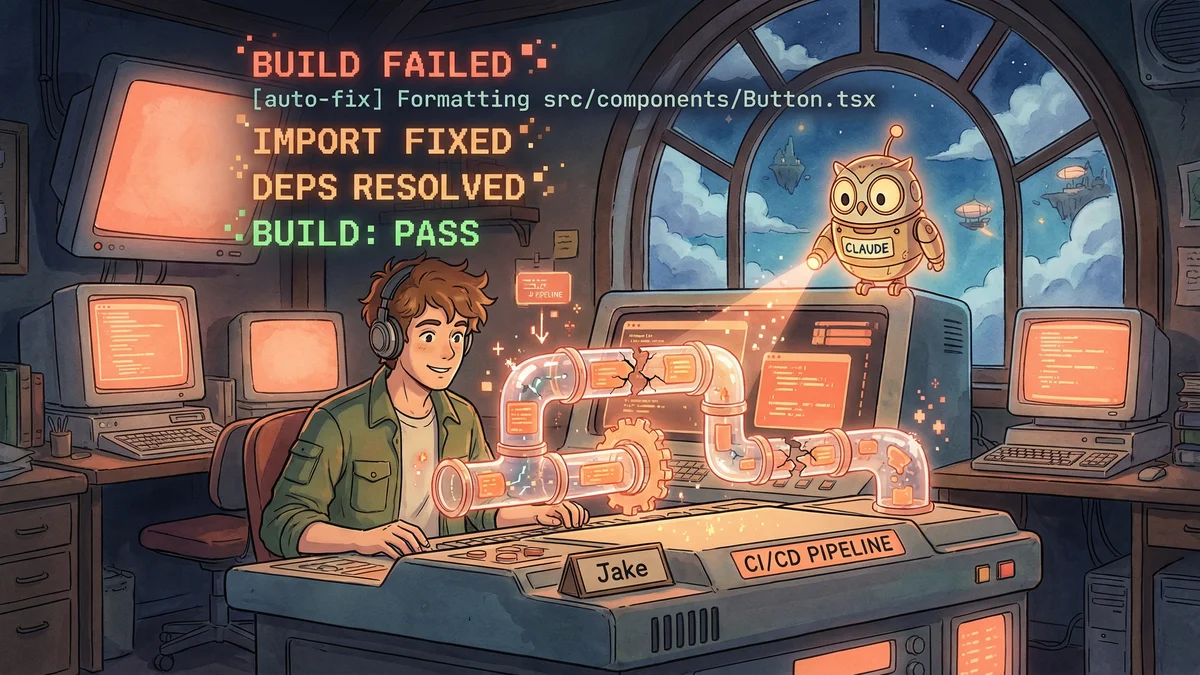 Hero image for Self-Healing CI/CD: How Claude Code Automatically Fixes Build Failures