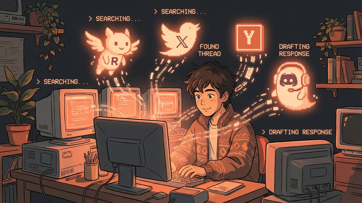 Hero image for AI Social Listening: How Multi-Agent Claude Code Monitors Reddit, X, and HN