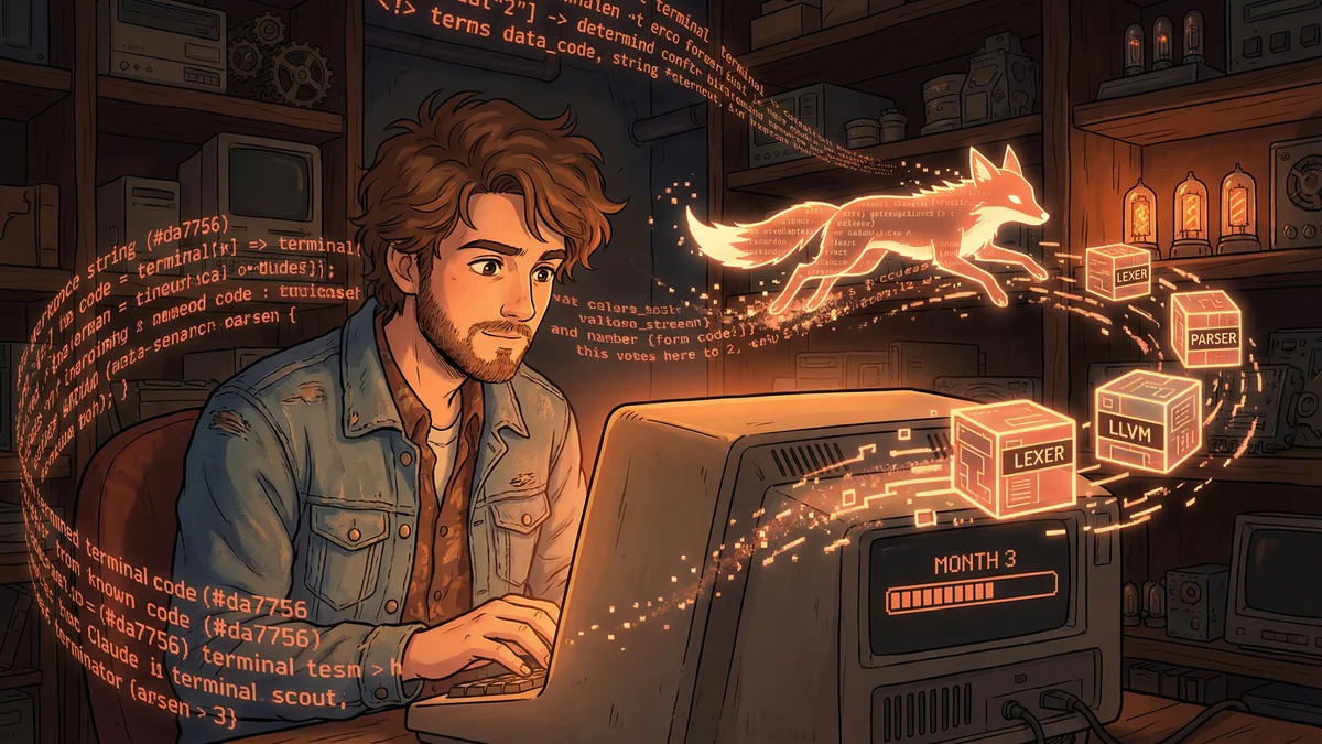 Hero image for Building a Programming Language with Claude Code in 3 Months Autonomously