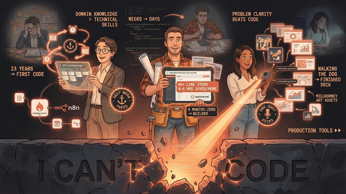 Hero image for Three Non-Coders Who Built Production Tools in 2026