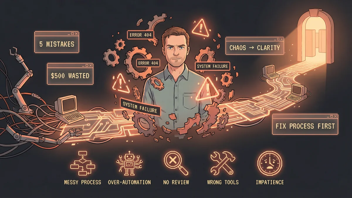 Hero image for 5 AI Implementation Mistakes That Cost Small Business Owners Time and Money