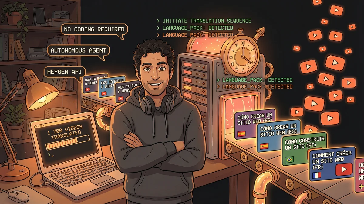 Hero image for YouTube Translation Agent: 1,700 Videos Localized While He Slept